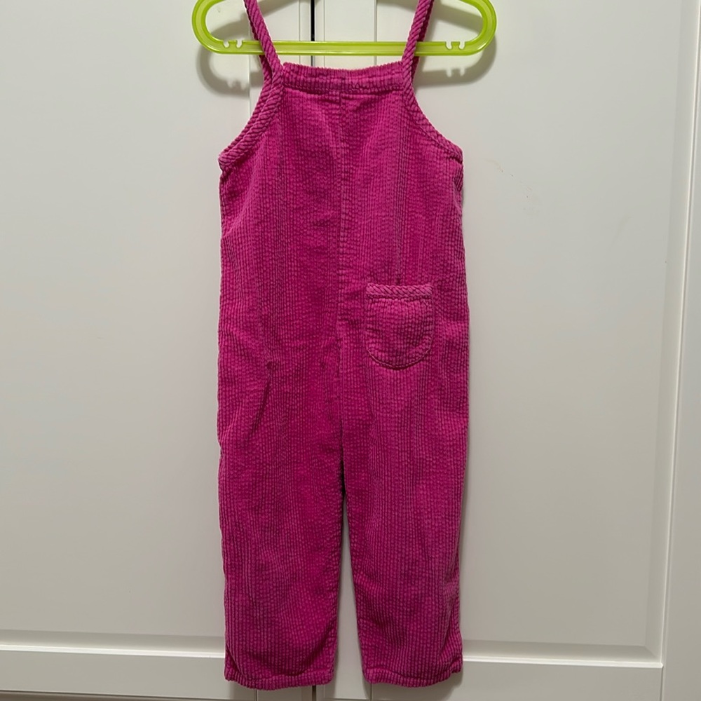 Zara Hot Pink Courduroy Overalls